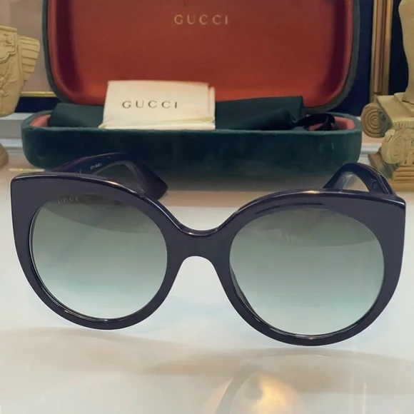 NWT authentic Gucci Womens Cat Eye Blue Fashion sunglasses .๐๐๐ - Picture 6 of 15